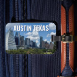 Austin Texas City Skyline Photography Luggage Tag<br><div class="desc">This modern Austin Texas luggage tag features beautiful blue sky and clouds above the city skyline. All of the new buildings against the pretty green trees that epitomises the beauty of the urban downtown and nature of the place. Great travel keepsake gift for a visitor or a local Austinite that...</div>