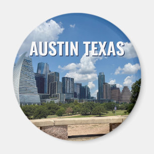 Austin Texas City Skyline Photography Magnet