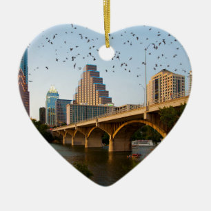 Austin, Texas Congress Bridge Bats Ceramic Tree Decoration