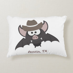 Austin Texas Cowboy Bat Decorative Cushion