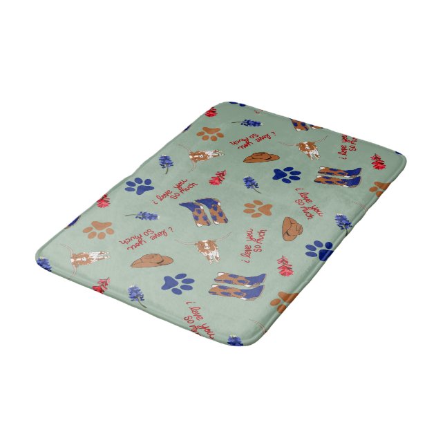 Austin Texas Dog Bowl Mat – Feeding Mat (Angled)