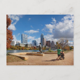Austin Texas Downtown Skyline - Ladybird Lake Postcard
