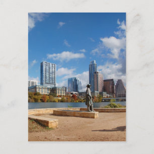 Austin Texas Downtown Skyline - Ladybird Lake Postcard