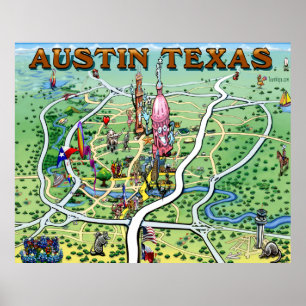 Austin Texas Fun Poster