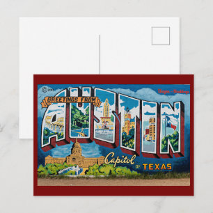 Austin, Texas Greetings Postcard