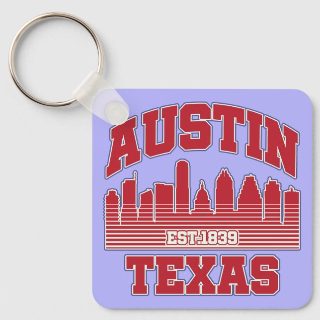 Austin,Texas Key Ring (Front)