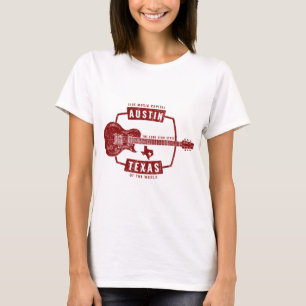 Austin Texas Live Music Guitar T-Shirt