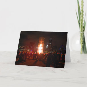 Austin Texas New Years Fire Holiday Card
