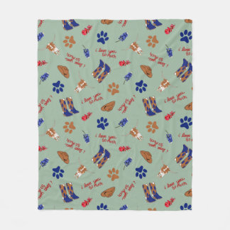 Austin Texas Pet Lover – I Love You So Much, ATX Fleece Blanket