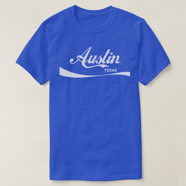 Austin Texas Retro Typography Design T-Shirt (Design Front)