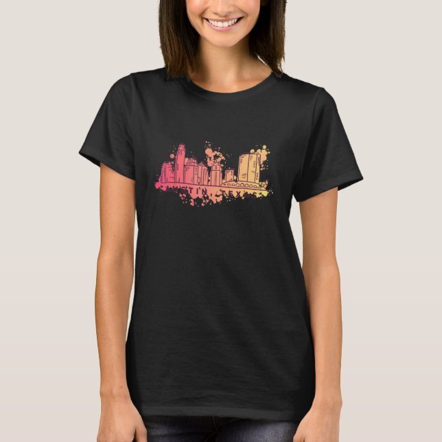 Austin Texas Skyline City Design T-Shirt (Front)