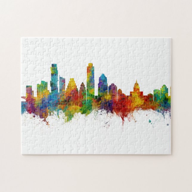 Austin Texas Skyline Jigsaw Puzzle (Horizontal)