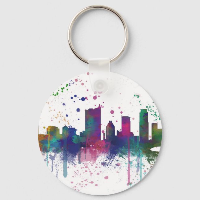 AUSTIN TEXAS SKYLINE KEY RING (Front)