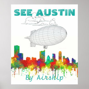 Austin Texas Skyline-SG Poster