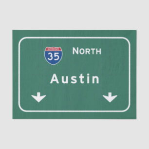 Austin Texas tx Interstate Highway Freeway Road : Tissue Paper