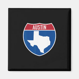 Austin Texas Tx Interstate Highway Vacation Souven Magnet