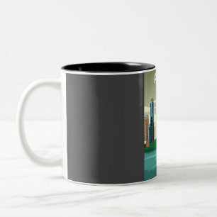 Austin Texas United States Vintage Minimal Retro T Two-Tone Coffee Mug