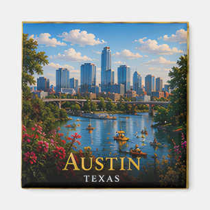 Austin Texas USA Live Music Hill Country Travel 🎸 Magnet