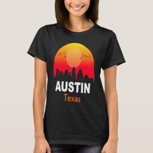 Austin Texas Vintage Sunset Retro City State USA T-Shirt