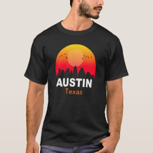 Austin Texas Vintage Sunset Retro City State USA T-Shirt