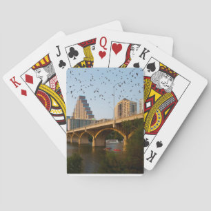 Austin, Texas with Bats Playing Cards
