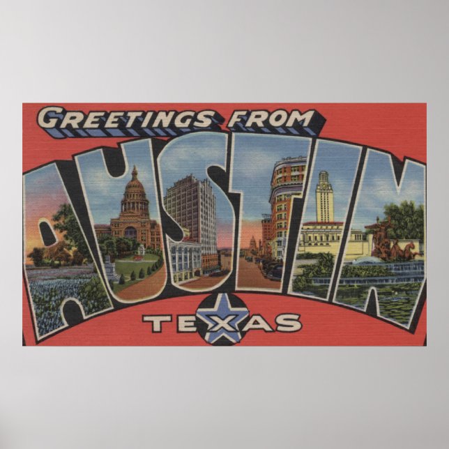 Austin, TexasLarge Letter ScenesAustin, TX Poster (Front)