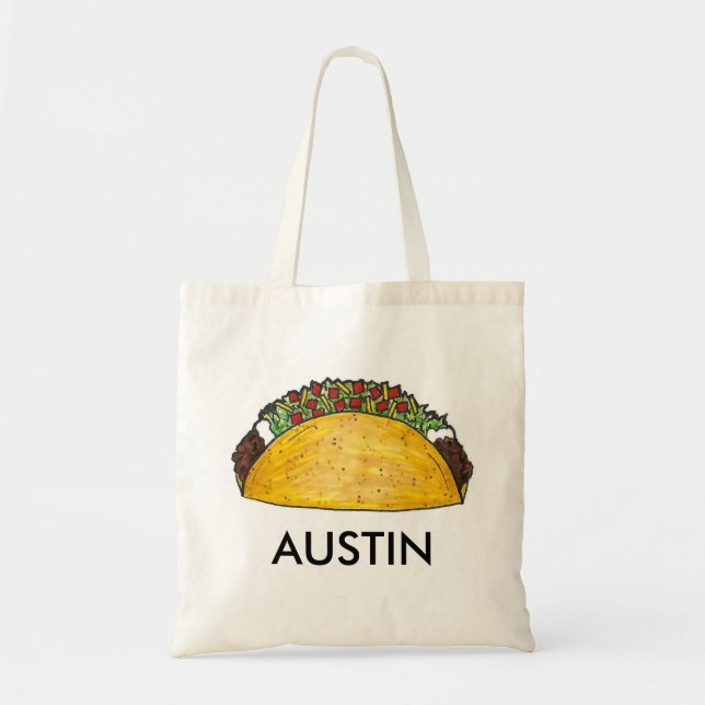 Austin TX Texas Taco Tacos Mexican Food Austinite Tote Bag (Front)
