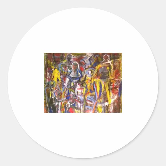 Austin Undergraound Abstract Hankamer Artjunkhaus Classic Round Sticker (Front)