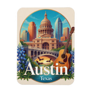 Austin USA Texas Capitol Travel Magnet