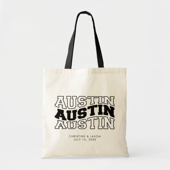 Austin Wedding Texas Welcome Tote Bag (Front)