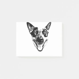 Austrailian Cattle Dog (ACD) Heeler Face Post-it Notes