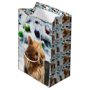 Australaian Terrier Christmas Medium Gift Bag