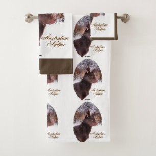 Australan Kelpie Christmas Bath Towel Set