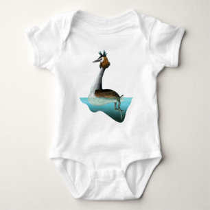 Australasian crested grebe Puteketeke Baby Bodysuit