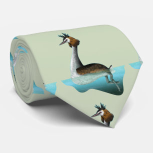 Australasian crested grebe Puteketeke Tie