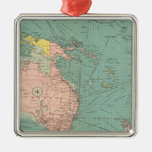 Australasian, Polynesian ports Metal Tree Decoration