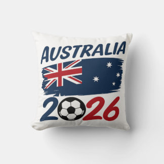 Australia 2026 Soccer Fan Design Flag Colors Cushion
