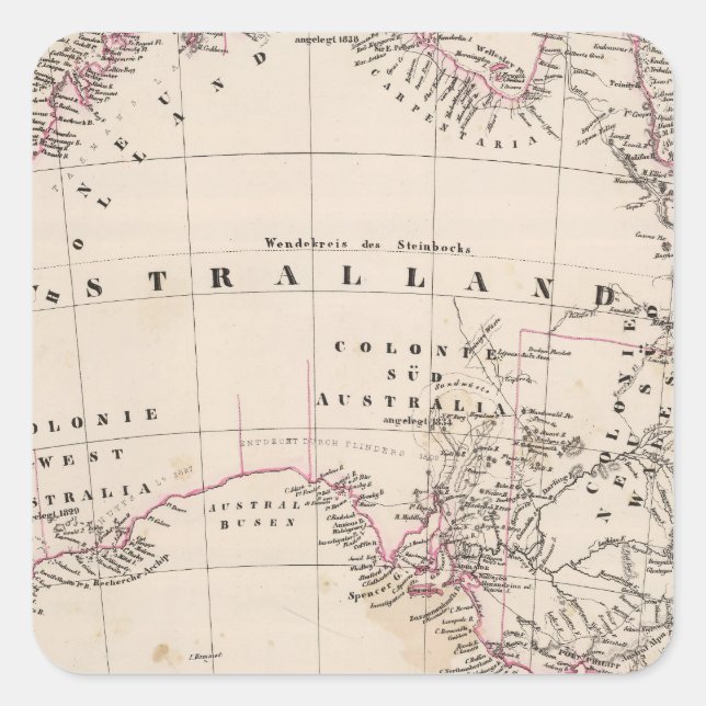 Australia 3 square sticker (Front)