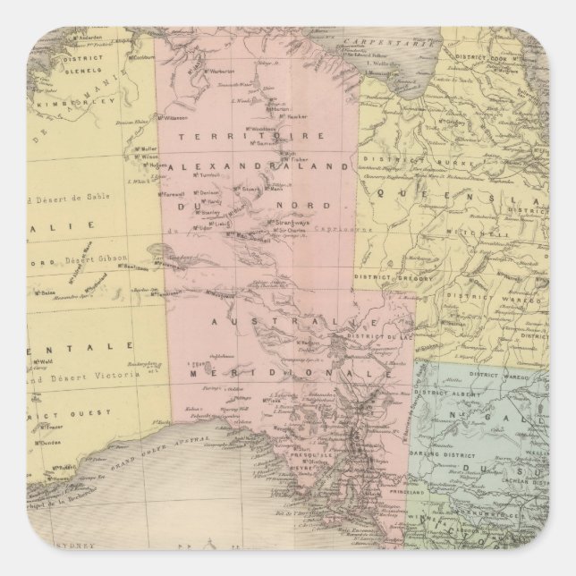 Australia 3 square sticker (Front)