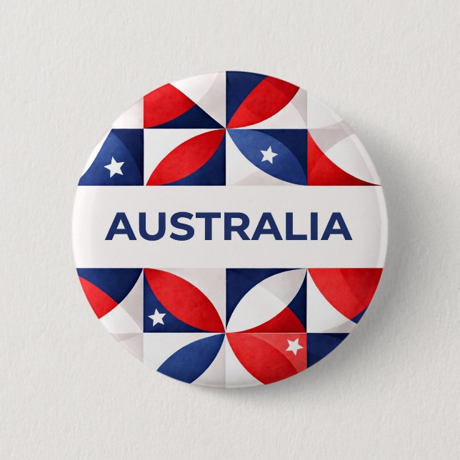 Australia 6 Cm Round Badge (Front)