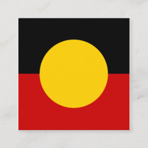 Australia Aboriginal Flag Square Business Card