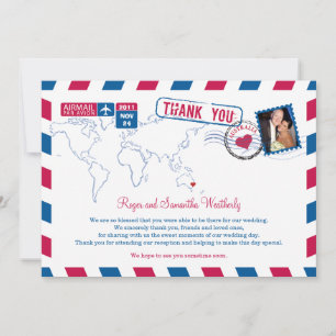 Australia Air Mail Wedding Thank You