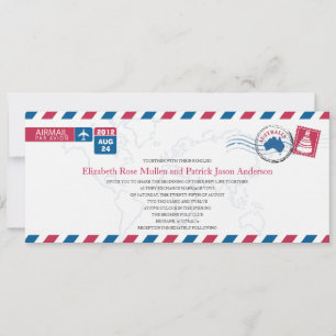 Australia Airmail Wedding Invitation
