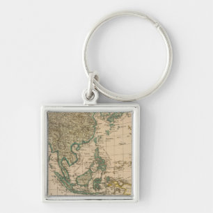 Australia and Asia Key Ring