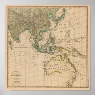 Australia and Asia Poster
