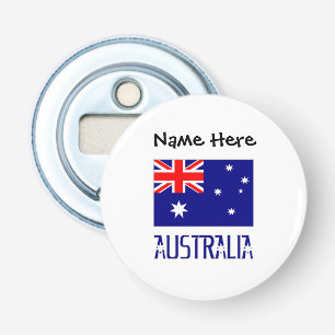 Australia and Australian Flag Personalised Bottle Opener
