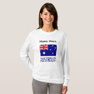 Australia and Australian Flag Personalised Women's T-Shirt