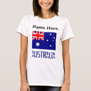 Australia and Australian Flag Personalised Women's T-Shirt