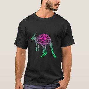 Australia Animal Colorful Painting Kangaroo T-Shirt