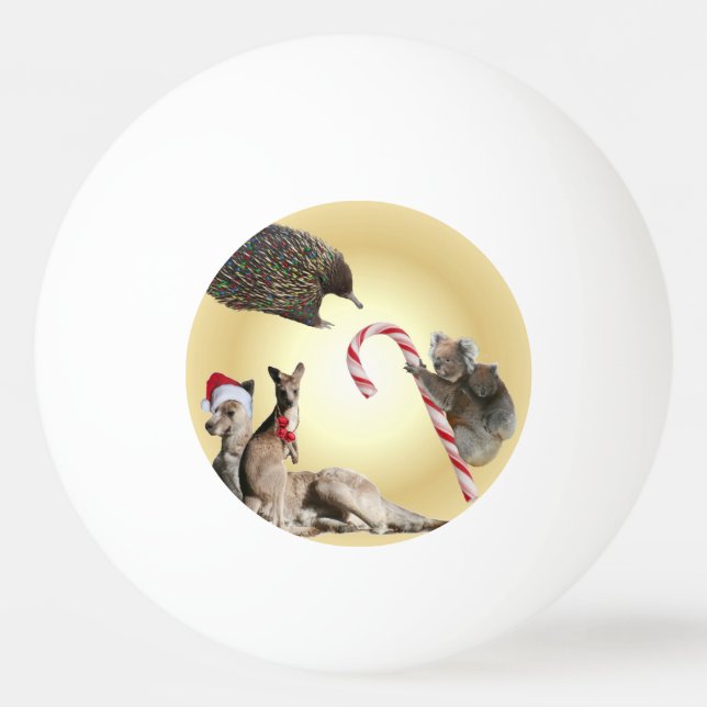 Australia Animals Christmas Ping Pong Ball (Back)